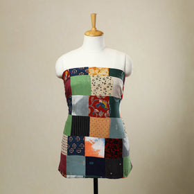 Multicolor - handcrafted patchwork cotton unstitched kurta
