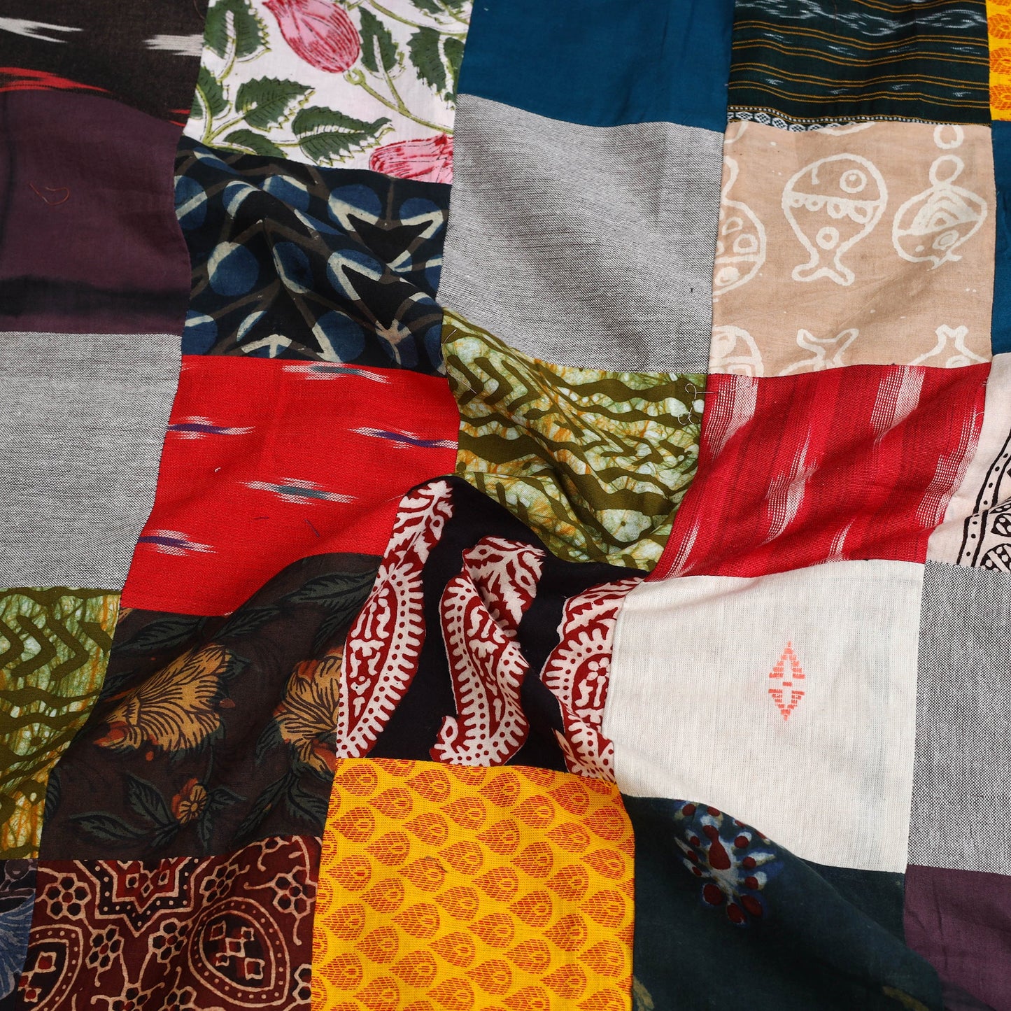 Buy Handcrafted Patchwork Cotton Kurta Material