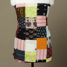 Multicolor Handcrafted Patchwork Cotton Kurta Material