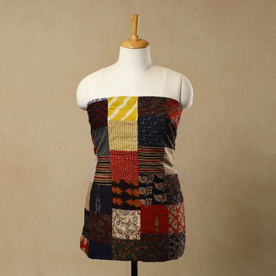  Multicolor Handcrafted Patchwork Cotton Kurta Material