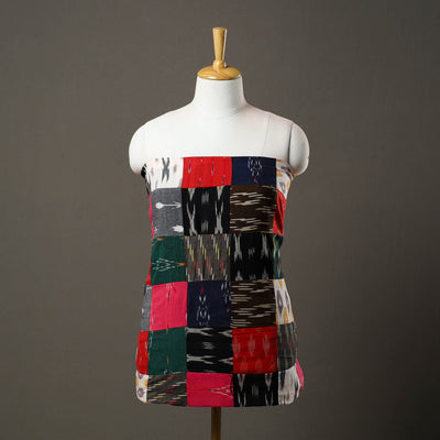 Multicolor - handcrafted patchwork cotton unstitched kurta