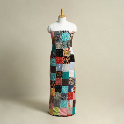 Multicolor - handcrafted patchwork cotton unstitched kurta