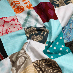 Buy Multicolor Handcrafted Patchwork Cotton Kurta Material