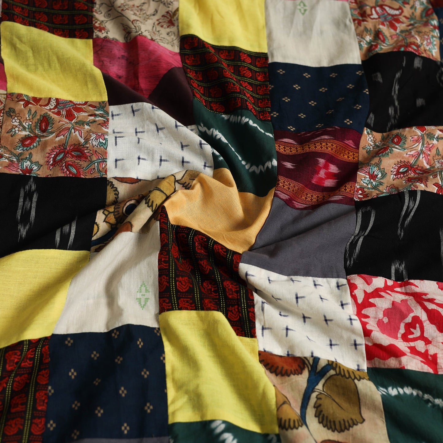 Buy Handcrafted Patchwork Cotton Kurta Material