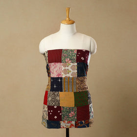 Multicolor - Handcrafted Patchwork Cotton Kurta Material (2.7m) 13