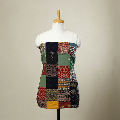 Buy Multicolor Handcrafted Patchwork Cotton Kurta Material