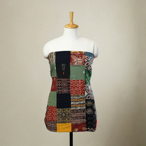 Buy Multicolor Handcrafted Patchwork Cotton Kurta Material