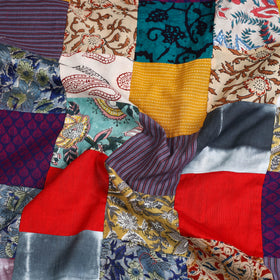 Multicolor - handcrafted patchwork cotton unstitched kurta