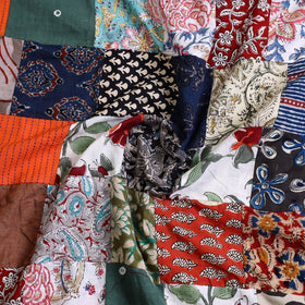 Multicolor - handcrafted patchwork cotton unstitched kurta