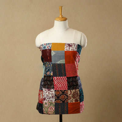 Buy Multicolor Handcrafted Patchwork Cotton Kurta Material