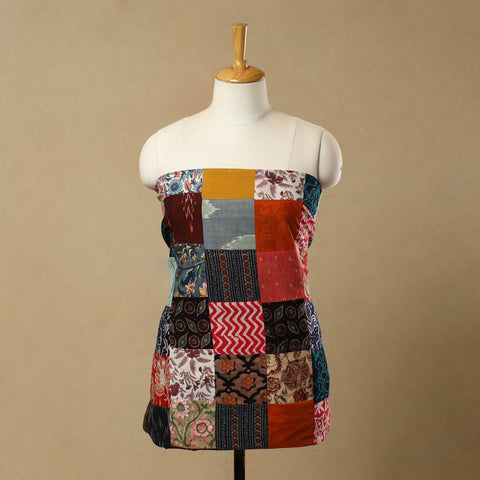 Buy Multicolor Handcrafted Patchwork Cotton Kurta Material