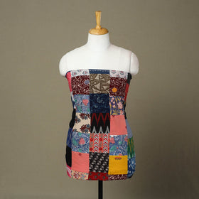 Multicolor - handcrafted patchwork cotton unstitched kurta