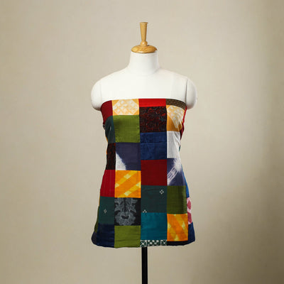 Buy Multicolor Handcrafted Patchwork Cotton Kurta Material