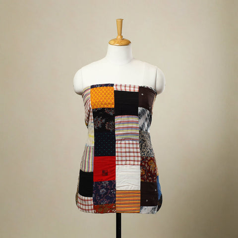 Buy Multicolor Handcrafted Patchwork Cotton Kurta Material