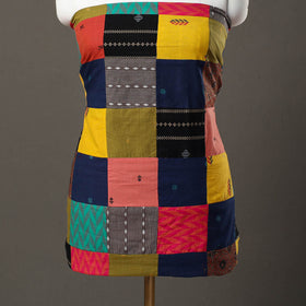 Multicolor - handcrafted patchwork cotton unstitched kurta