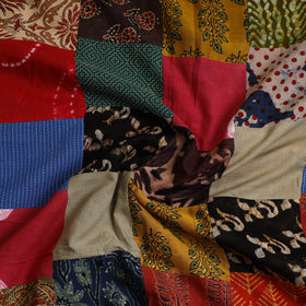 Multicolor - Handcrafted Patchwork Cotton Kurta Material (2.6m) 21