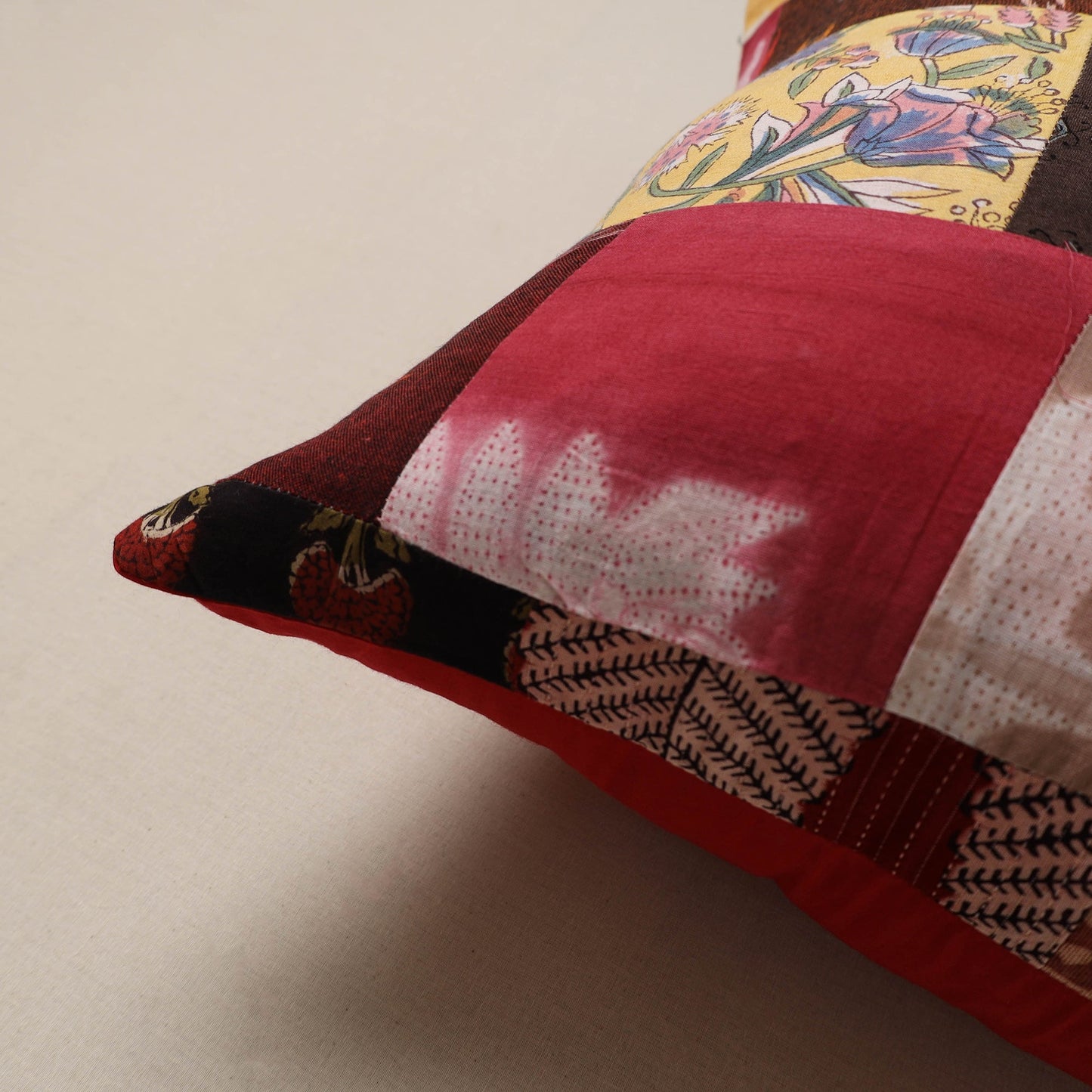 Handcrafted patchwork cushion cover 10