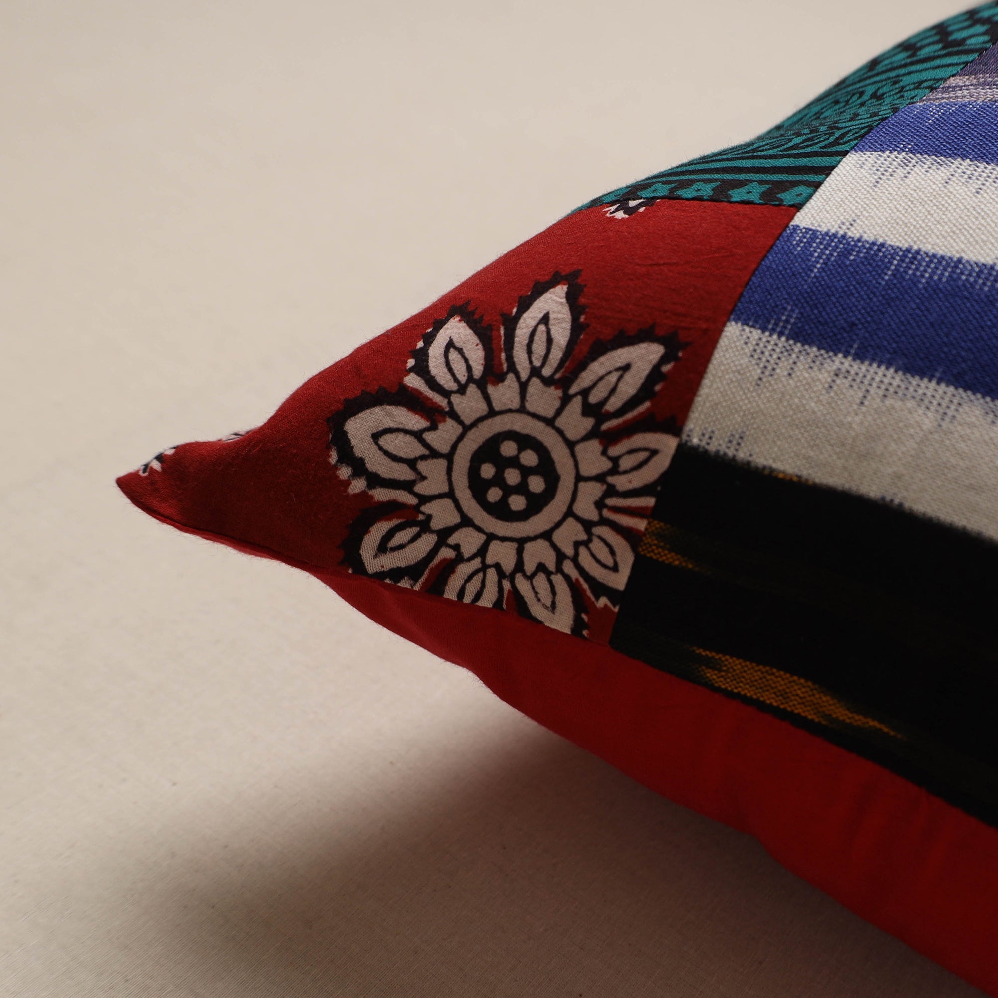Handcrafted patchwork cushion cover 121