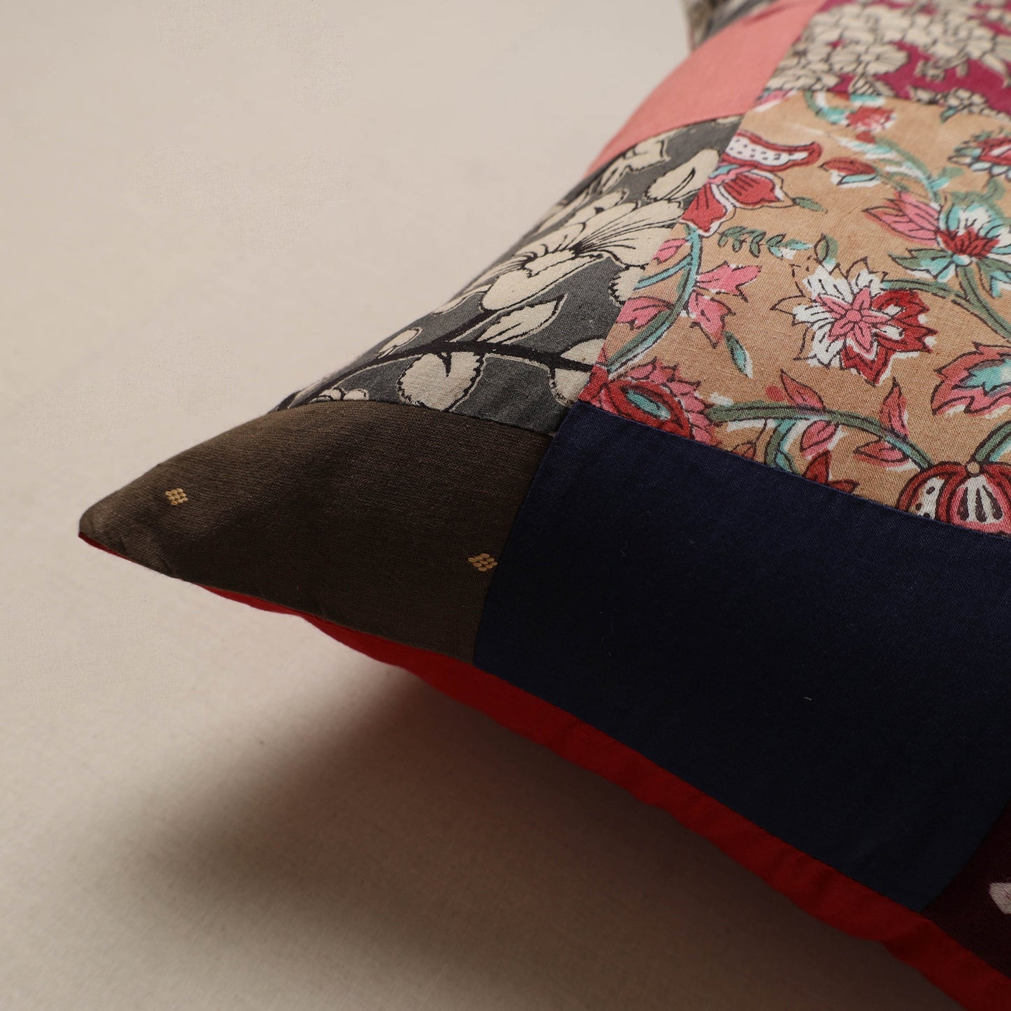 Handcrafted patchwork cushion cover 17