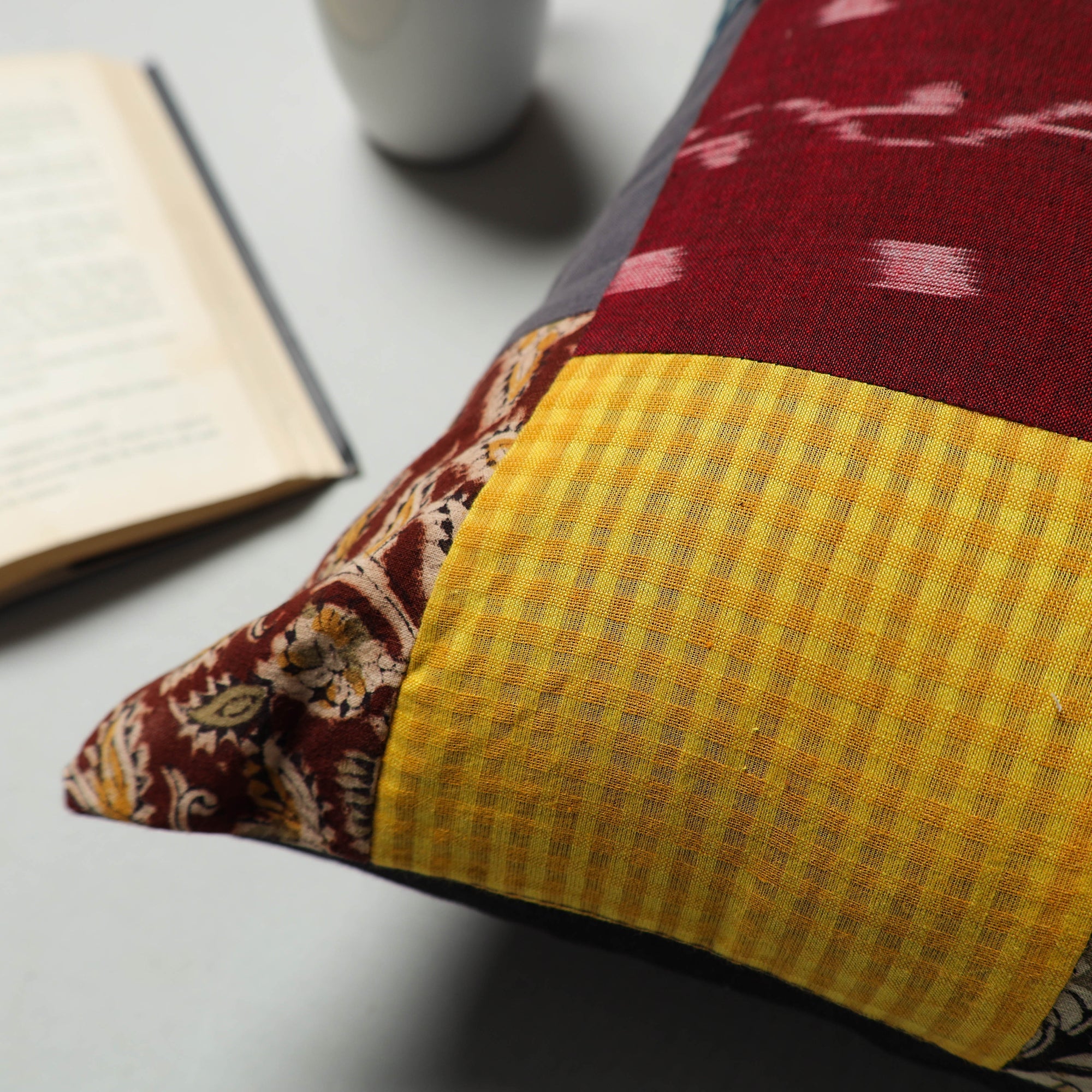 Multicolor - handcrafted patchwork cushion cover 31