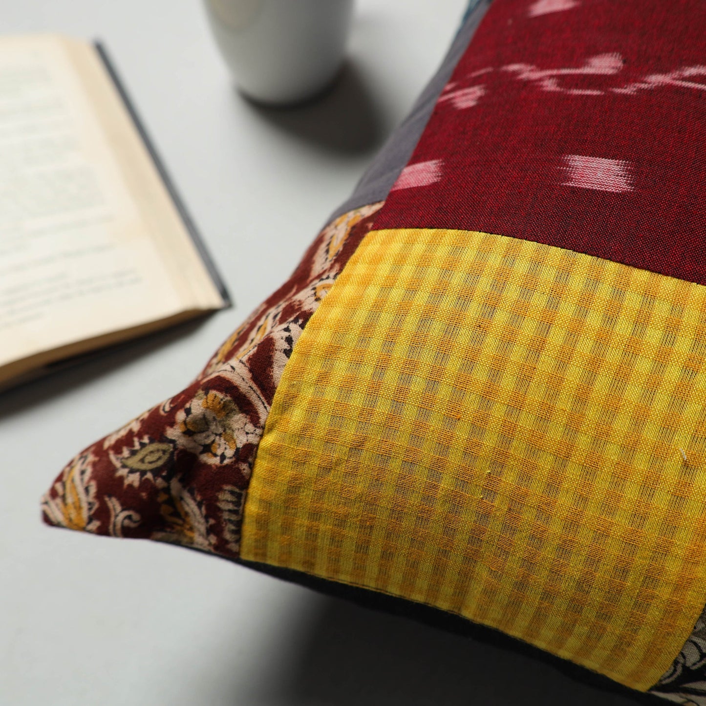 Multicolor - handcrafted patchwork cushion cover 31