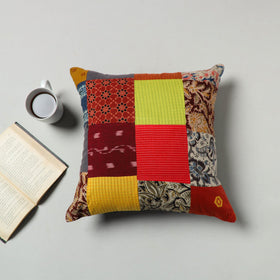 Multicolor - handcrafted patchwork cushion cover 31