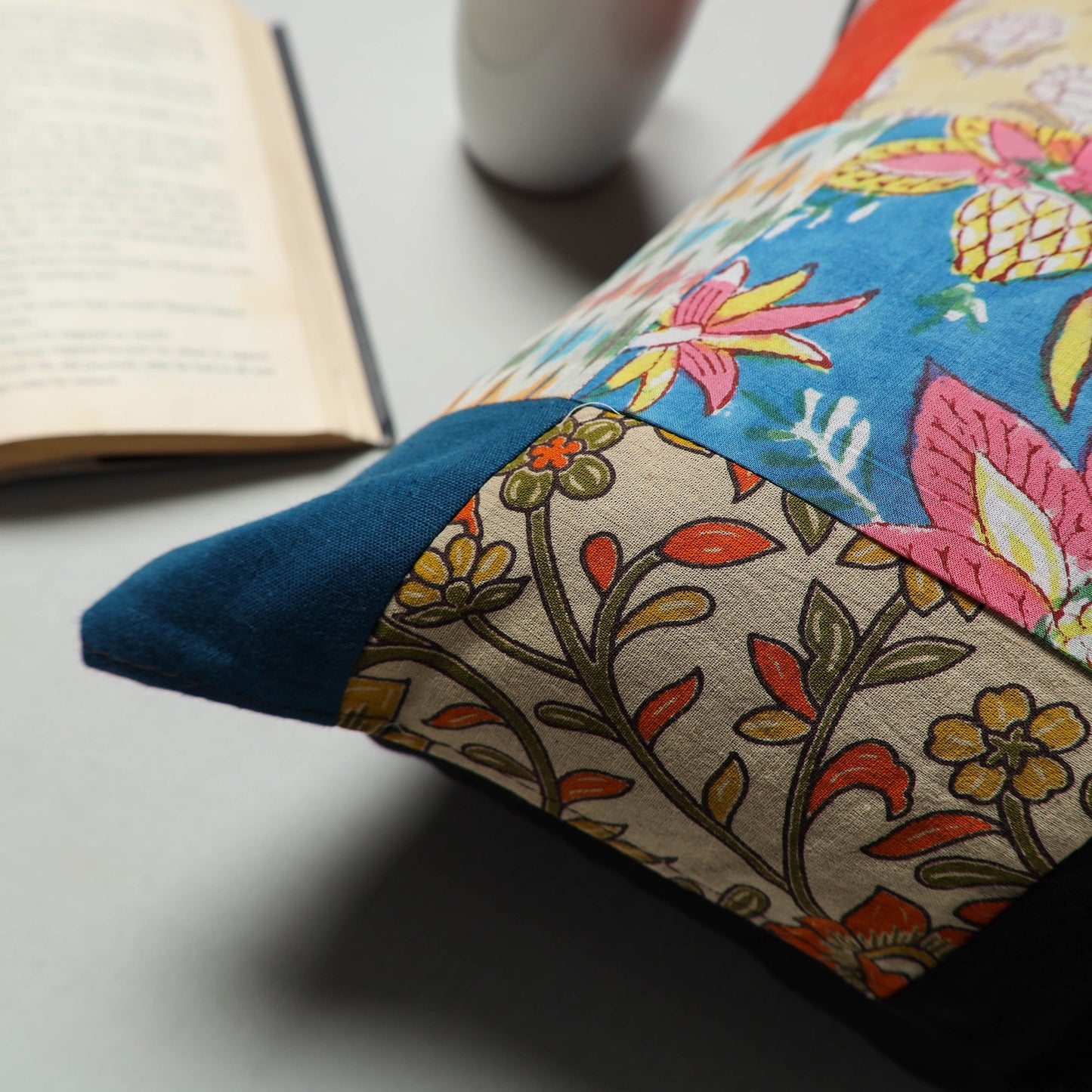 Multicolor - handcrafted patchwork cushion cover 32