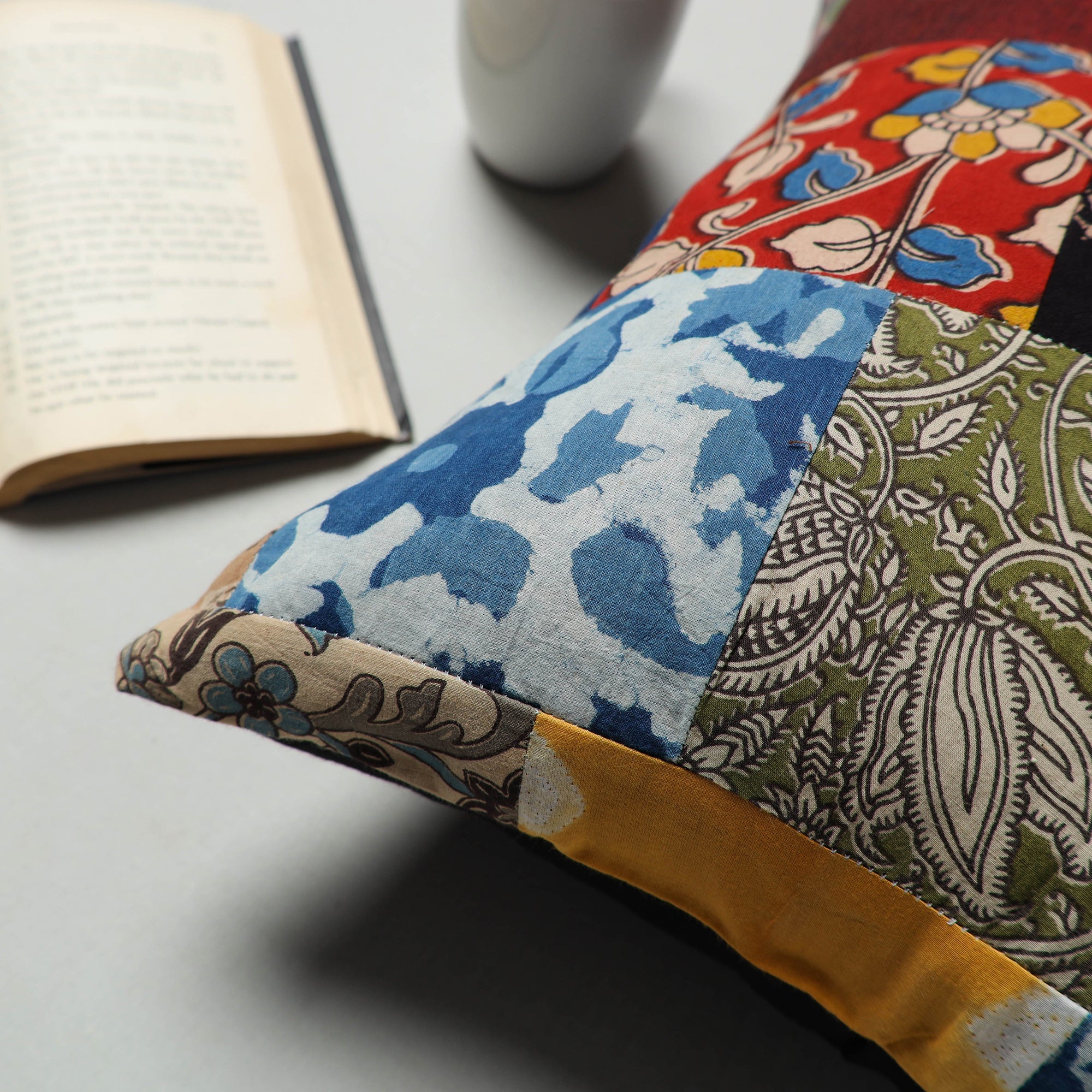 Multicolor - handcrafted patchwork cushion cover 33