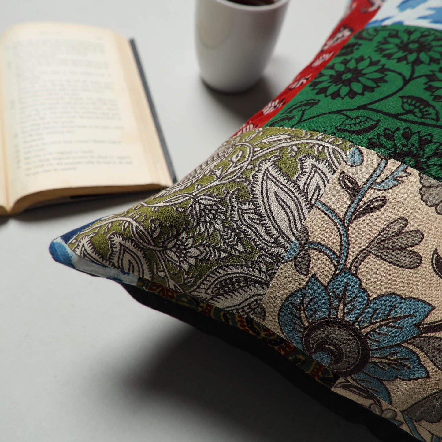 Multicolor - handcrafted patchwork cushion cover 35