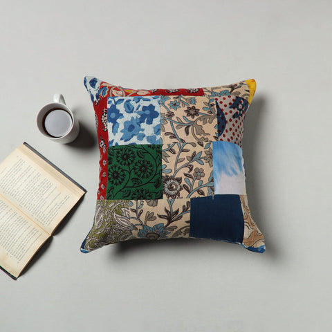 Multicolor - handcrafted patchwork cushion cover 35