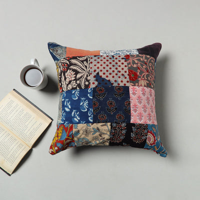 Multicolor - handcrafted patchwork cushion cover 36