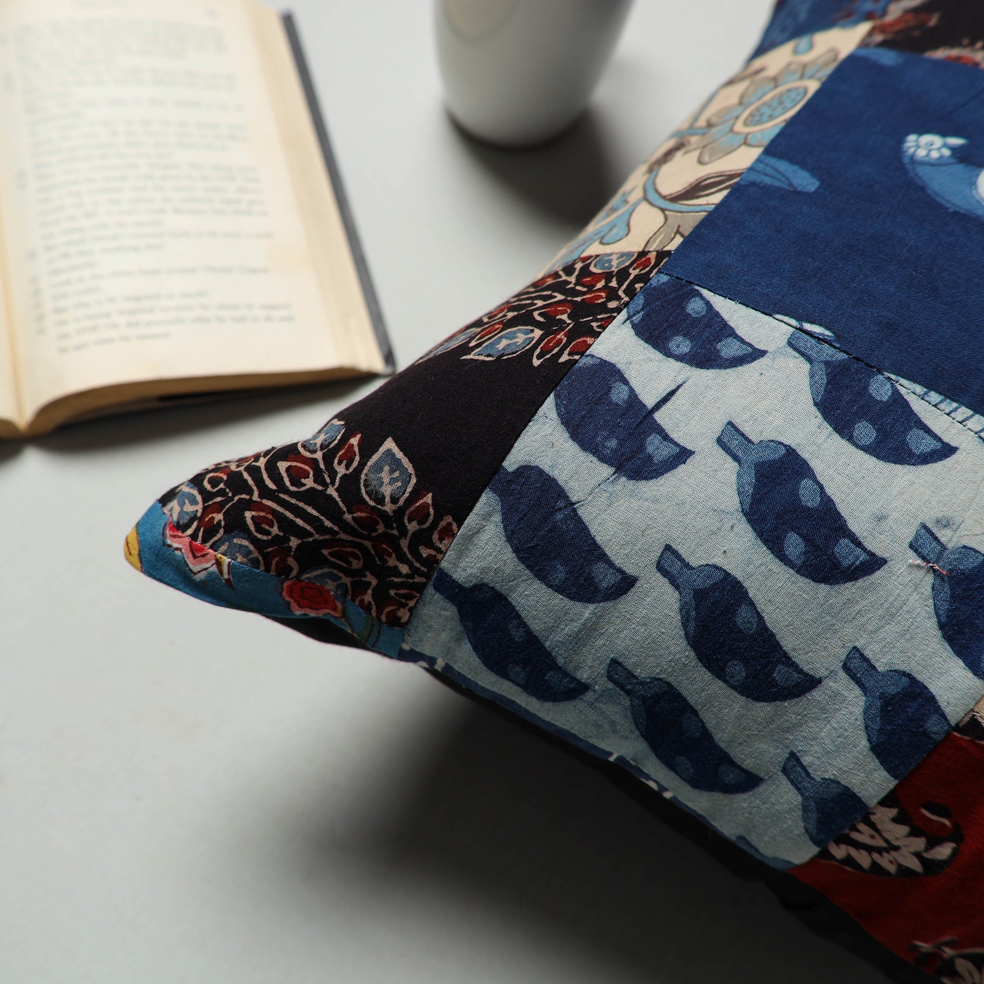 Multicolor - handcrafted patchwork cushion cover 37