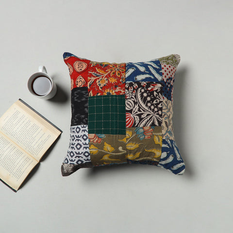 Multicolor - handcrafted patchwork cushion cover 38