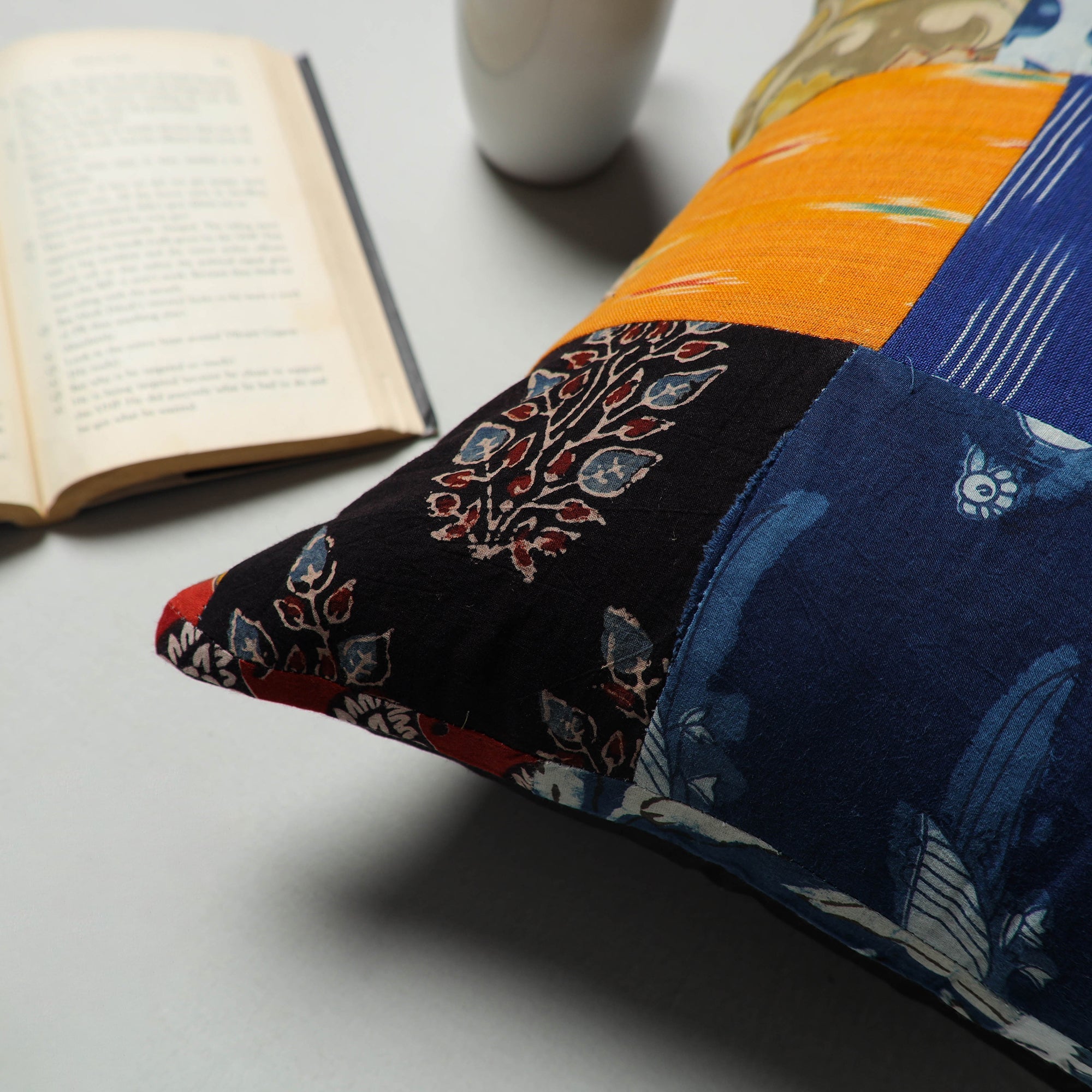 Multicolor - handcrafted patchwork cushion cover 40