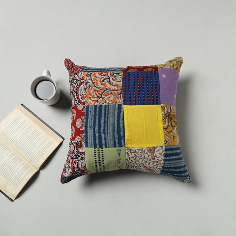  Multicolor Handcrafted Patchwork Cushion Cover