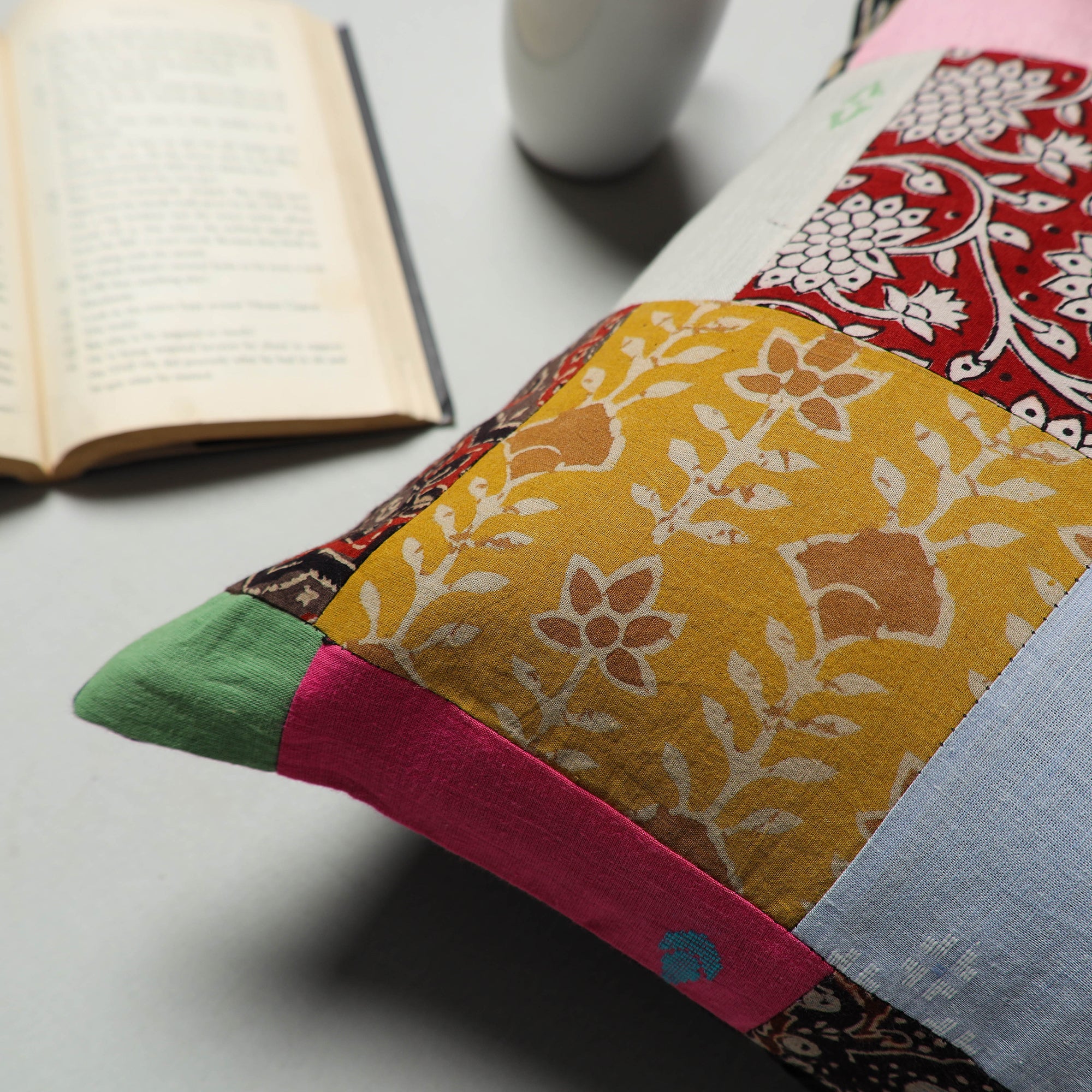  Multicolor ulticolor Handcrafted Patchwork Cushion Cover