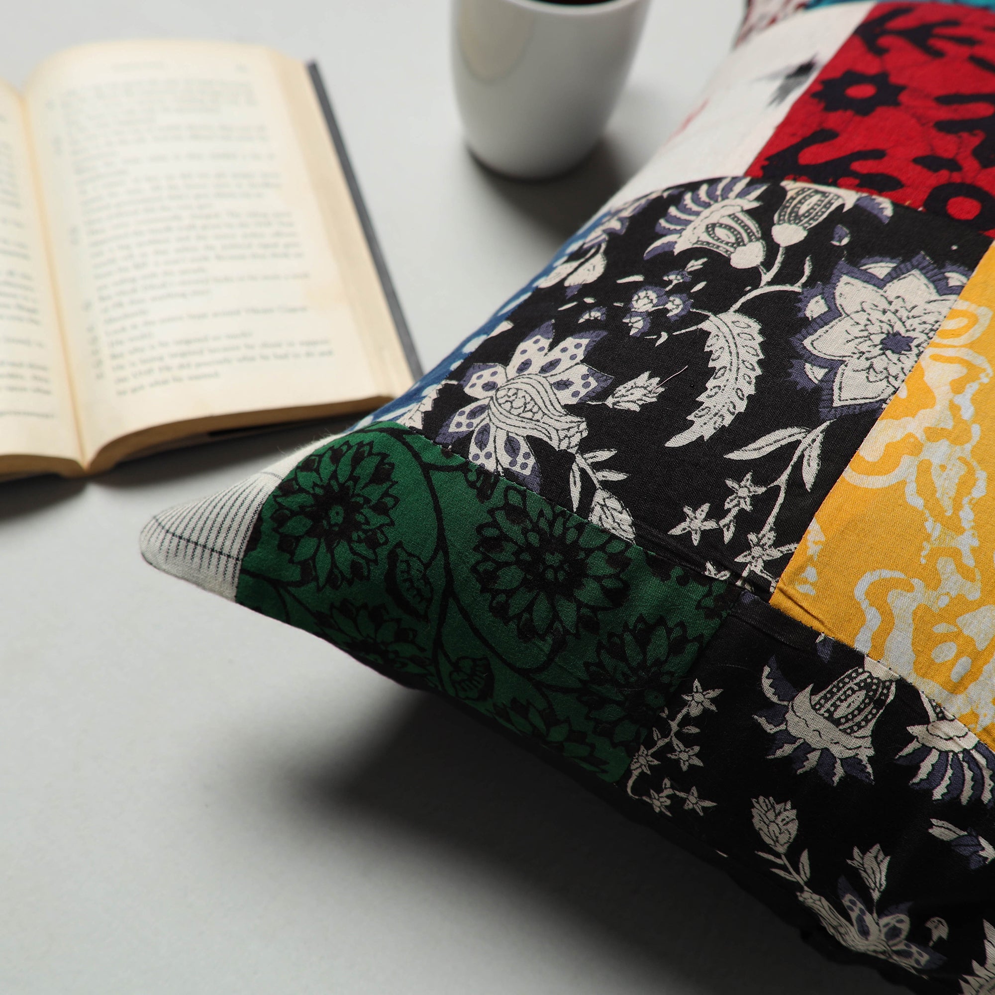 Multicolor - handcrafted patchwork cushion cover 48