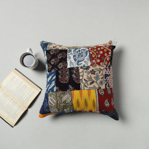 Multicolor - handcrafted patchwork cushion cover 49