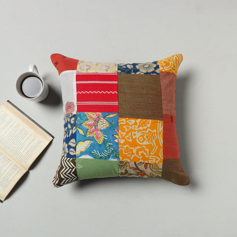 Multicolor - handcrafted patchwork cushion cover 53