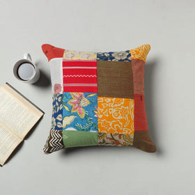 Multicolor - handcrafted patchwork cushion cover 53