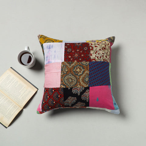 Multicolor - handcrafted patchwork cushion cover 54