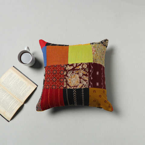 Multicolor - handcrafted patchwork cushion cover 55