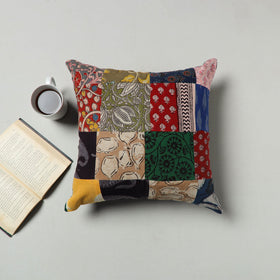 Buy Multicolor Handcrafted Patchwork Cushion Cover
