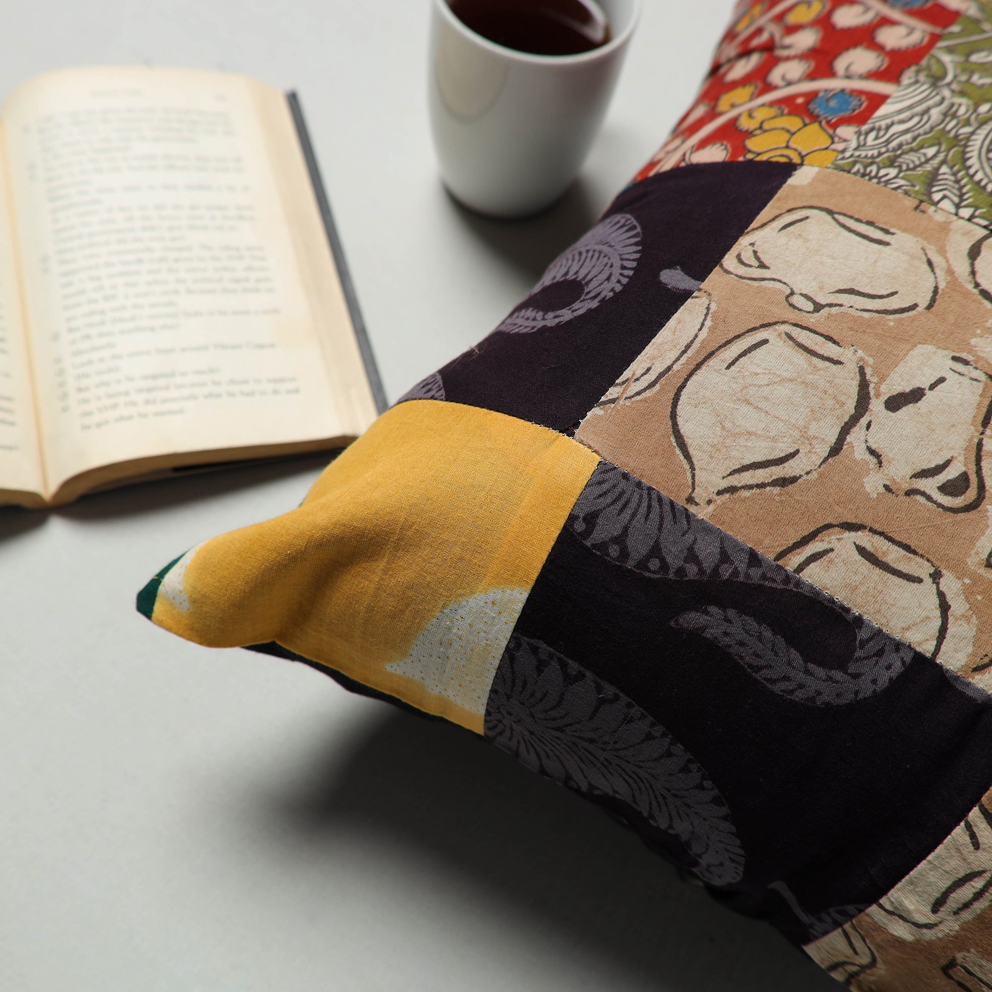 Buy Multicolor Handcrafted Patchwork Cushion Cover