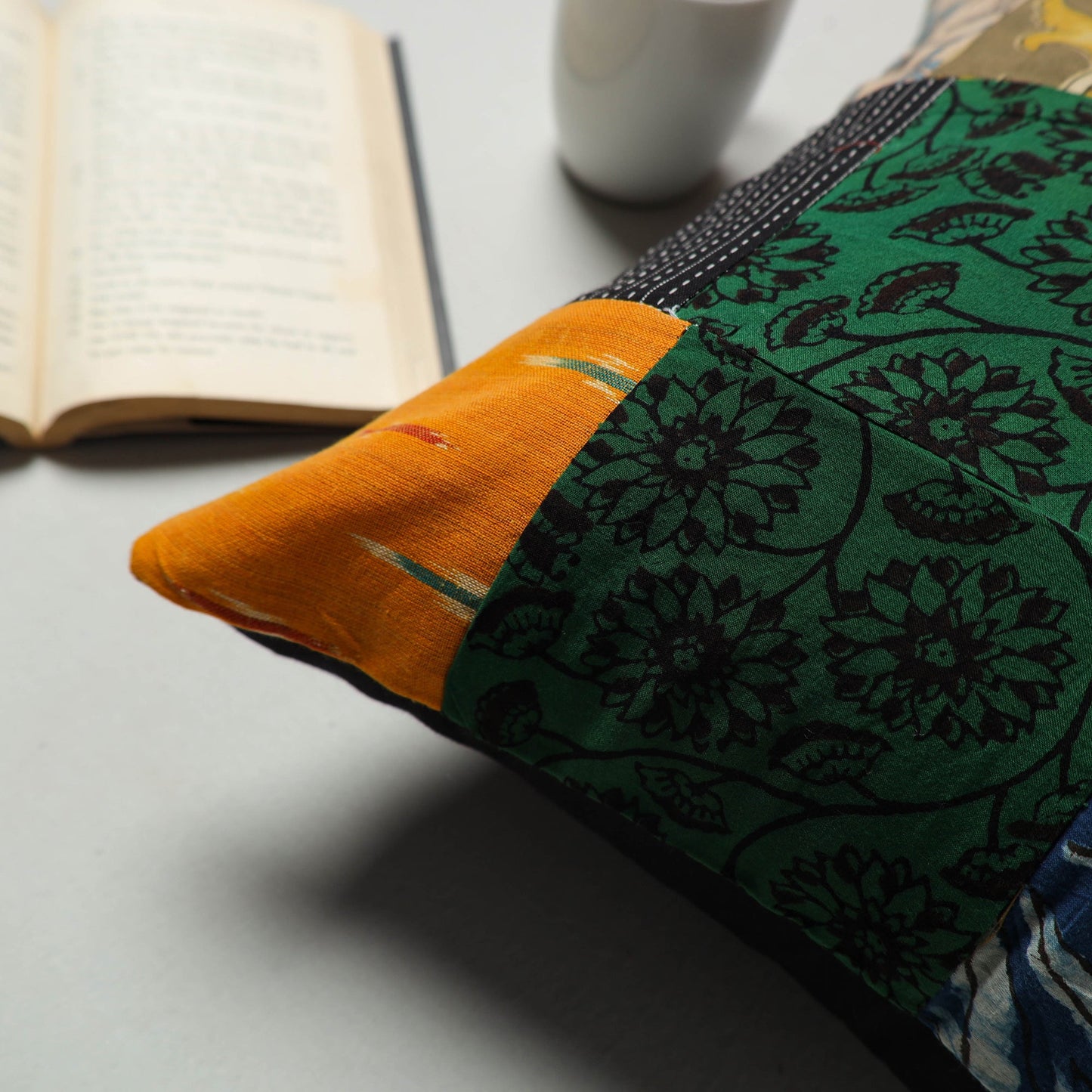 Multicolor - handcrafted patchwork cushion cover 58