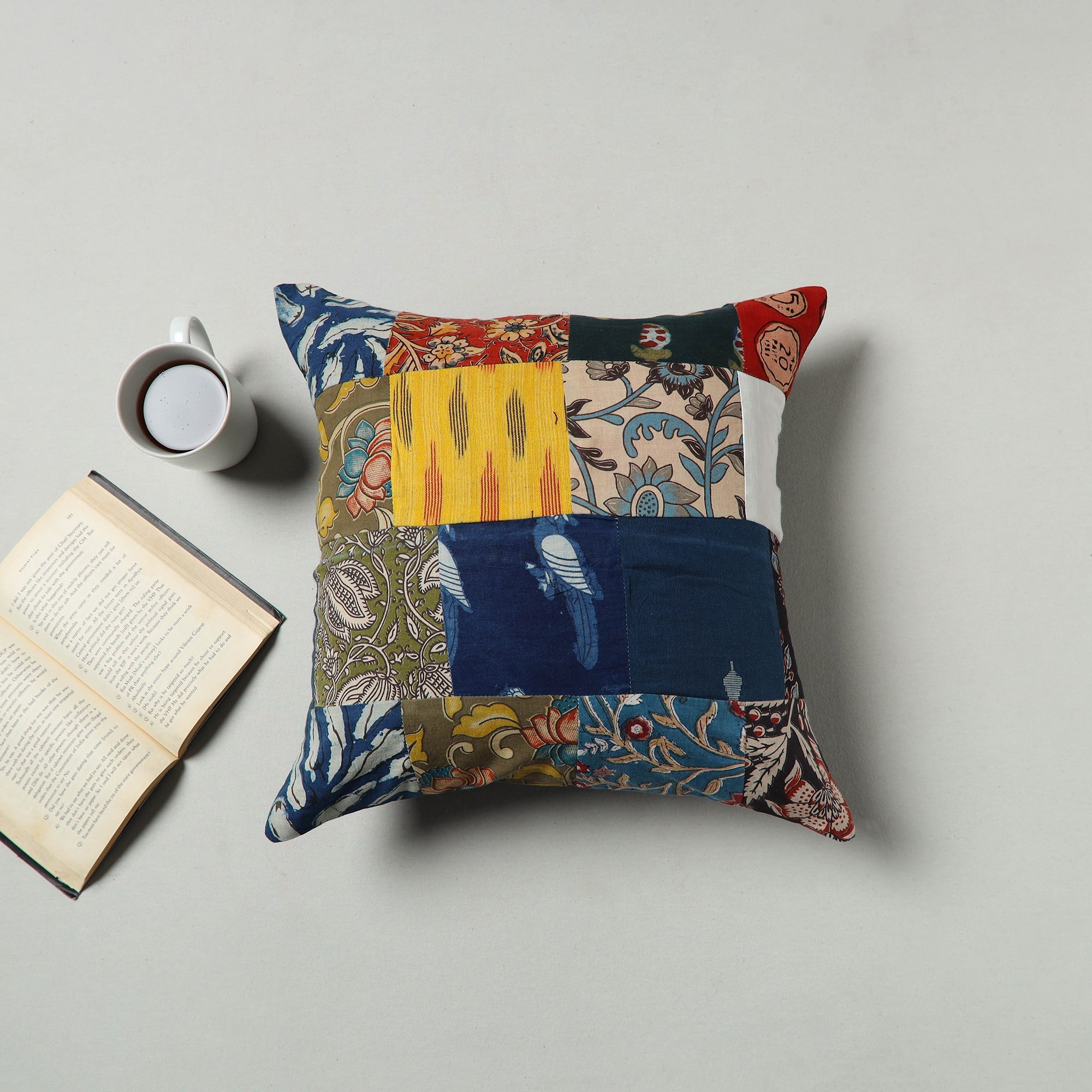  Multicolor Handcrafted Patchwork Cushion Cover