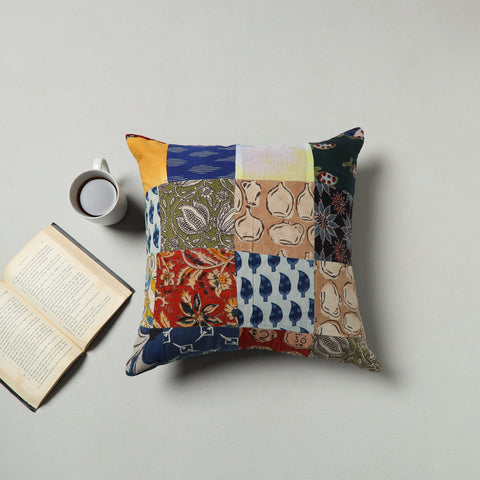 Multicolor - handcrafted patchwork cushion cover 63