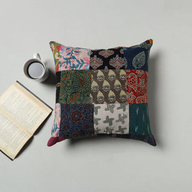 Buy Multicolor Handcrafted Patchwork Cushion Cover