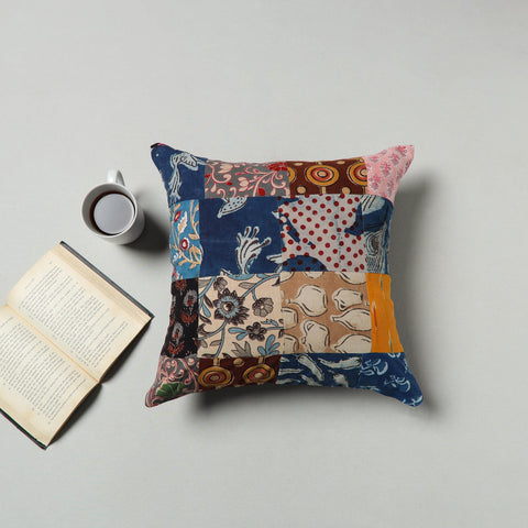 Buy Multicolor Handcrafted Patchwork Cushion Cover