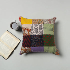 Multicolor - handcrafted patchwork cushion cover 67
